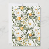 Romantic Floral Oranges Sicily Italian Wedding 招待状 (裏面)