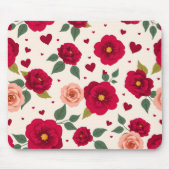 Romantic Floral Pattern Mouse Pad マウスパッド (正面)