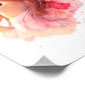 Romantic Floral Portrait Soft Valentine Love Art ポスター (角)