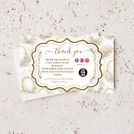 Romantic Floral Salon Hair Stylist サンキューカード