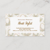 Romantic Floral Salon Hair Stylist 名刺 (裏面)