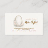 Romantic Floral Salon Hair Stylist 名刺 (裏面)
