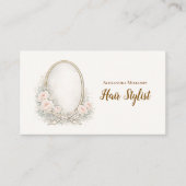 Romantic Floral Salon Hair Stylist 名刺 (正面)