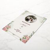 Romantic Floral “Save the Date” Wedding Card – Ele 箔招待状 (回転した状態)