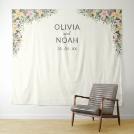 Romantic floral wedding タペストリー