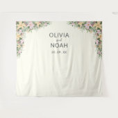 Romantic floral wedding タペストリー (正面(横))