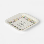 Romantic floral wedding - boho party ペーパープレート (傾斜あり)