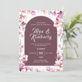 Romantic Floral Wedding Invitation 招待状 (スタンド正面)