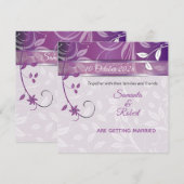 Romantic Floral wedding invitation 招待状 (正面/裏面)