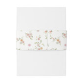 Romantic Floral Wedding Invitation Belly Band 招待状ベリーバンド (裏面例)