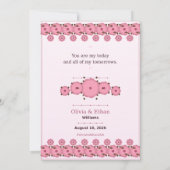 Romantic Floral Wedding Invitation Card  招待状 (裏面)