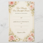 Romantic Floral Wedding Invitation Card Template 便箋 (正面)