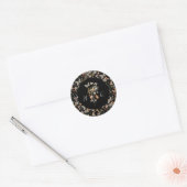 Romantic Floral Wedding Invitation Envelope Seal ラウンドシール (封筒)