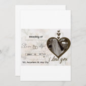 Romantic Floral Wedding Invitation | Soft Elegant 招待状 (正面/裏面)