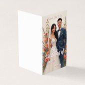 Romantic floral wedding invitation vintage style (外部)
