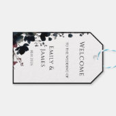 Romantic Floral Wedding Soft Elegant ギフトタグ (正面(横))