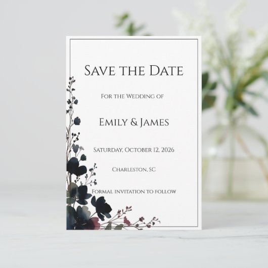 Romantic Floral Wedding Soft Elegant セーブザデート (スタンド正面)
