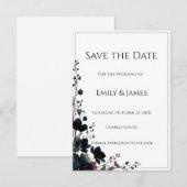 Romantic Floral Wedding Soft Elegant セーブザデート (正面/裏面)