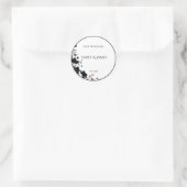 Romantic Floral Wedding Soft Elegant ラウンドシール (バッグ)