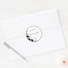 Romantic Floral Wedding Soft Elegant ラウンドシール
