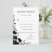 Romantic Floral Wedding Soft Elegant 出欠カード (スタンド正面)