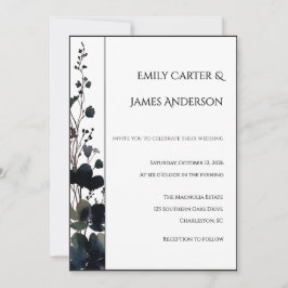 Romantic Floral Wedding Soft Elegant 招待状