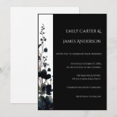 Romantic Floral Wedding Soft Elegant 招待状 (正面/裏面)