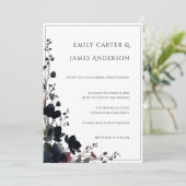 Romantic Floral Wedding Soft Elegant 招待状 (スタンド正面)