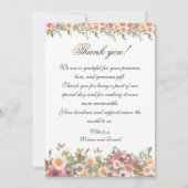 Romantic Floral Wedding Thank You Card サンキューカード (正面)