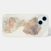 Romantic Floral Woman Silhouette Custom  Case-Mate iPhoneケース (裏面 (横))