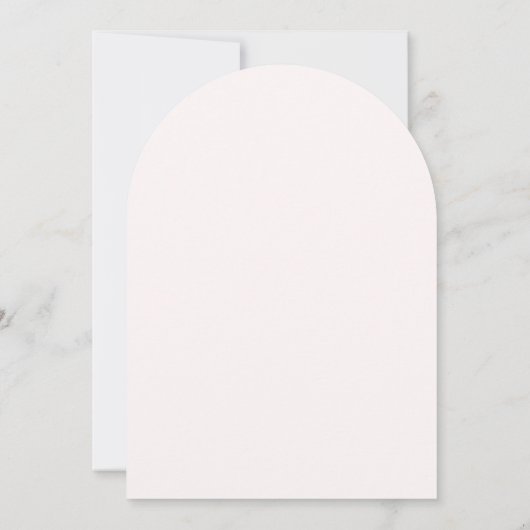 Romantic Floral Wreath Minimalist Baptism 招待状 (裏面)