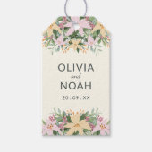 Romantic floral wreath wedding ギフトタグ (正面)