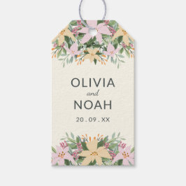 Romantic floral wreath wedding ギフトタグ