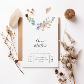 Romantic Floral Wreath Wedding Invitation 招待状