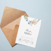 Romantic Floral Wreath Wedding Invitation 招待状