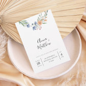 Romantic Floral Wreath Wedding Invitation 招待状