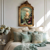 Romantic Florals Sage Green Lady & a Parasol Art 薄葉紙