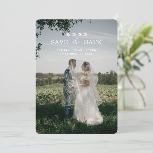 Romantic Florence Italy Destination Wedding   招待状 (スタンド正面)