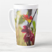 Romantic Flower Boho – Botanical Fantasy Thanks カフェラテマグ (左アングル)