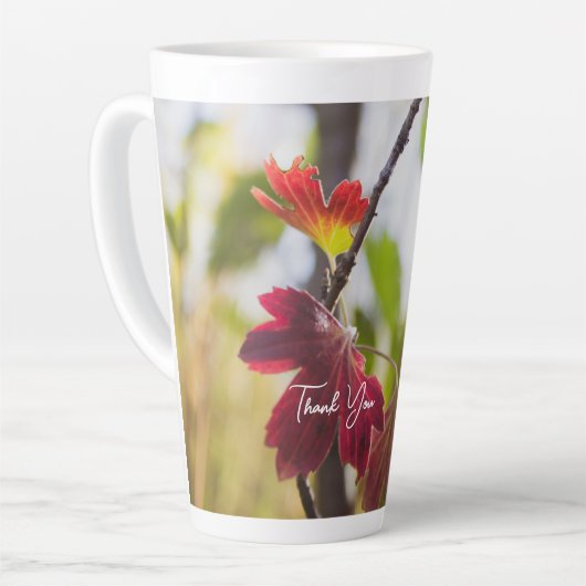 Romantic Flower Boho – Botanical Fantasy Thanks カフェラテマグ (左アングル)