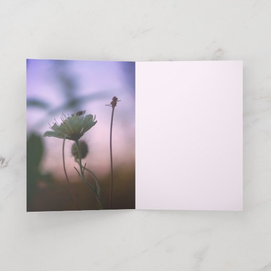 Romantic Flowers Boho – Botanical Fantasy Thanks 箔シーズンカード (内側レイダウン)