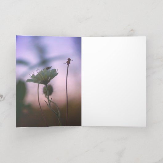 Romantic Flowers Boho – Botanical Fantasy Thanks 箔シーズンカード (内側レイダウン)