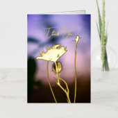 Romantic Flowers Boho – Botanical Fantasy Thanks 箔シーズンカード (正面)