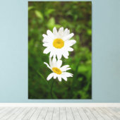 Romantic Flowers – Botanical Daisy Сouple キャンバスプリント (インサイチュ (ウッドフロア))