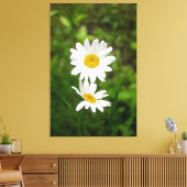 Romantic Flowers – Botanical Daisy Сouple キャンバスプリント (インサイチュ (リビング))