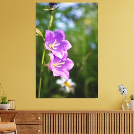 Romantic Flowers – Botanical Fantasy Boho キャンバスプリント (インサイチュ (リビング))