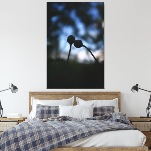 Romantic Flowers – Botanical Fantasy Boho キャンバスプリント (インサイチュ (寝室))