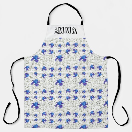 Romantic flowers in English cottage garden エプロン (正面)