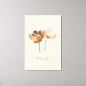 Romantic Flowers in Love – Botanical Fantasy Boho キャンバスプリント (正面)