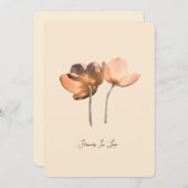 Romantic Flowers in Love – Botanical Fantasy Boho シーズンカード (正面/裏面)